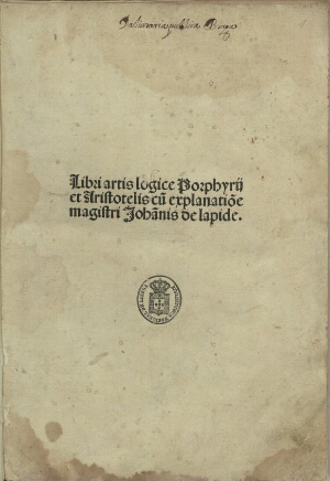 Libri artis logicae Porphyrii et AristotelisTractatus duo