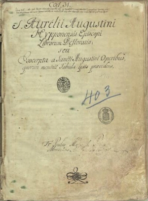 Defloratio librorum Sancti Augustini