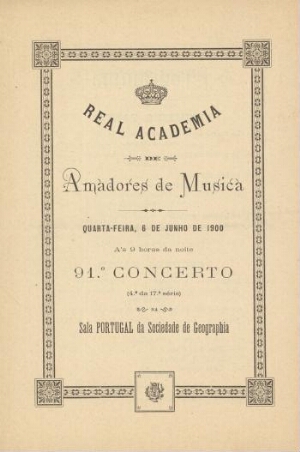 91.º concerto (4.º da 17.ª série) na sala Portugal da Sociedade de Geographia