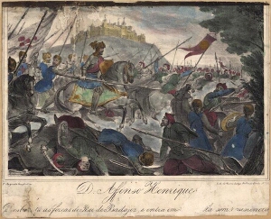 D. Affonso Henriques desbarata as forças do Rei de Badajoz...