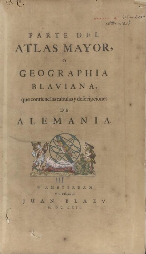Parte del Atlas Mayor o Geographia Blaviana que contiene las tabulas y descripciones de Alemania