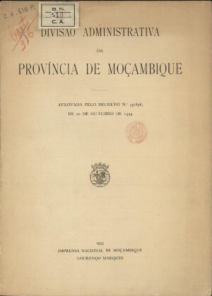 Divisão Administrativa da Província de Moçambique