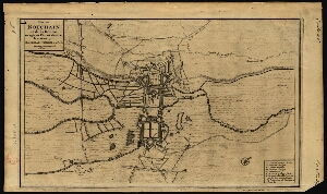 Plan de Bouchain et de ses environs assiegée par l'armée des allies le 19 Aoust 1711