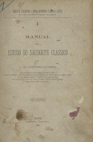 Manual para o estudo do Sãoskrito classico