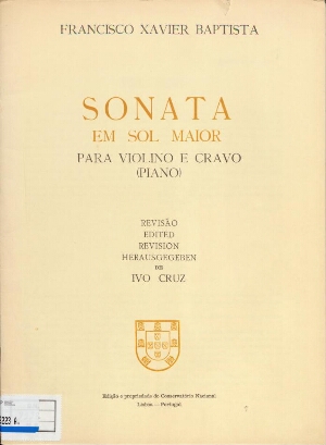 Sonata em sol maior para violino e cravo (piano)