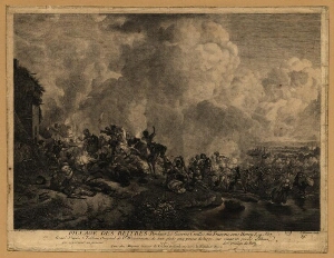 Pillage des Reitres pendant les Guerres Civiles des François, sous Henry 3 en 1587