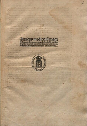 Amicus medicorum et alia opuscula