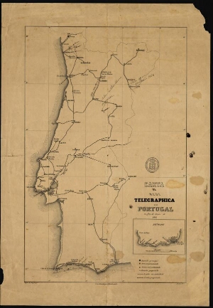 Carta da rede telegraphica de Portugal no fim de Junho de 1861