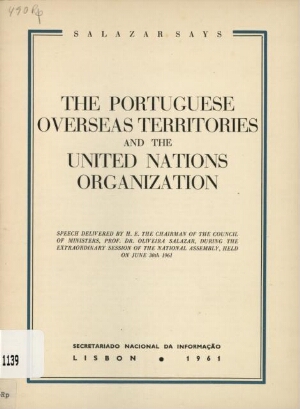 The portuguese overseas territories and the United Nations Organization