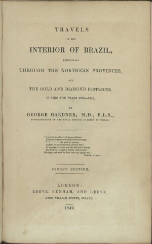 Travels in the interior of Brazil, principally through the northern provinces, and the gold and diam...