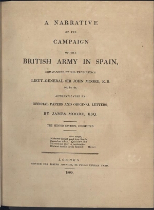 A narrative of the Campaign of the British Army in Spain, commanded by his excellency Lieut.-General...