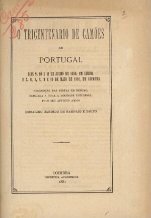 O tricentenário de Camões em Portugal
