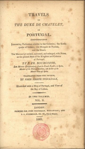 Travels of the Duke de Chatelet in Portugal