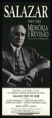 Salazar,1889-1989 - memória e revisão