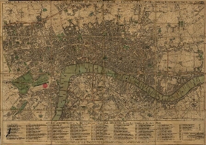 Bowles's reduced new pocket plan of the cities of London and Westminster, with the borough of Southw...