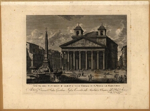 Veduta del Pantheon d'Agrippa oggi chiesa di S. Maria ad Martyres