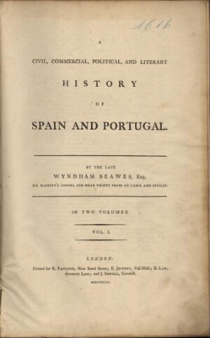 A civil, commercial, political, and literary history of Spain and Portugal