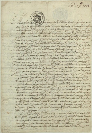 [Carta de José Correia de Abreu para o bispo do Porto, D. José Maria da Fonseca e Évora, mandando-o ...