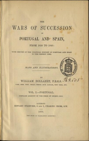 The wars of sucession of Portugal and Spain, from 1826 to 1840