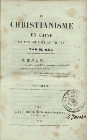 Le christianisme en Chine, en Tartarie et au Thibet