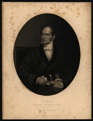This portrait of Robert Vernon, Esq. is dedicated to the british people