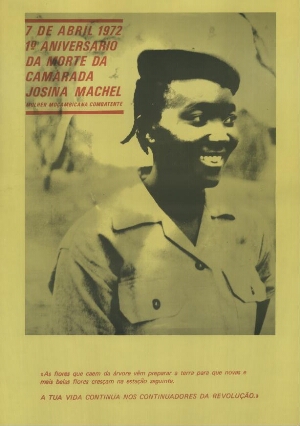 7 de Abril 1972, 1º aniversário da morte da camarada Josina Machel, mulher moçambicana combatente