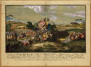 Vorstellung der Türkischen Haupt Armee mit 80.000 Mann in Anmarsche bei Sophia in Bulgarien 1788, in...