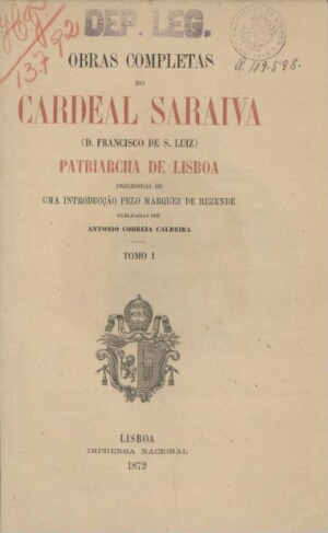 Obras completas do Cardeal Saraiva