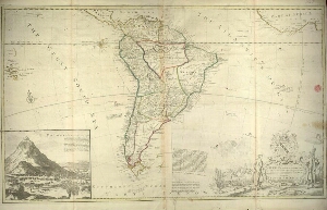 Map of South America, according to the Newest and most exact observations