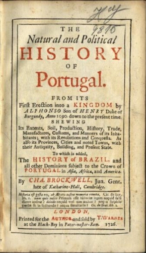 The Natural and Political History of Portugal