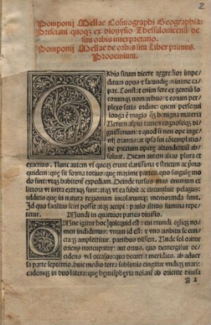 Cosmographia sive De Situ orbis.De Situ orbis