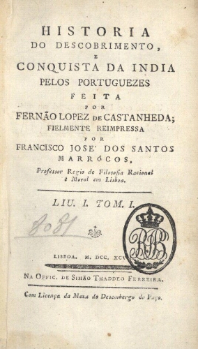 Historia do Descobrimento, e Conquista da India pelos Portuguezes