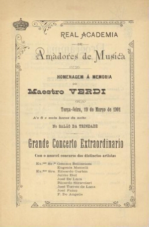 Homenagem á memoria do Maestro Verdi
