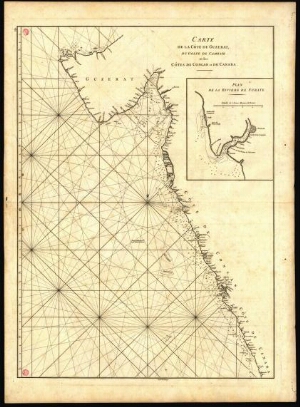 Carte de la côte de Guzerat, du Golfe de Cambaye et des côtes de Concan et de Canara
