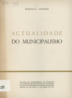 Actualidade do municipalismo