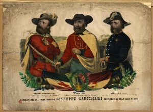 Le tre epoche del prode generale Giuseppe Garibaldi, propugnatore della causa italiana