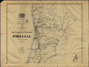 Carta da rêde telegráfica e telefónica de Portugal
