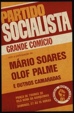 Grande comício com a participação de Mário Soares, Olof Palme...