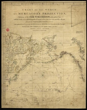 Chart of the world on Mercator's projection, exhibiting all the New Discoveries to the present Time,...