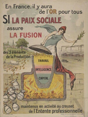 En France, il y aura de l'or pour tous, si la paix sociale assure la fusion des 3 éléments de la pro...