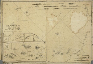 A new chart of the Azores, or western islands, Madeira, the Canary islands and part of the coasts of...