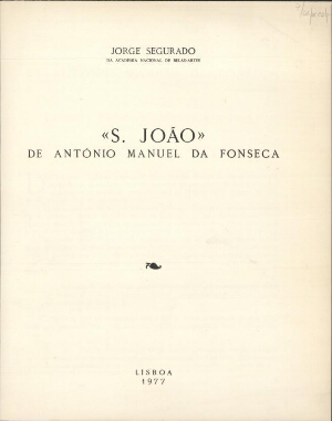 "S. João" de António Manuel da Fonseca
