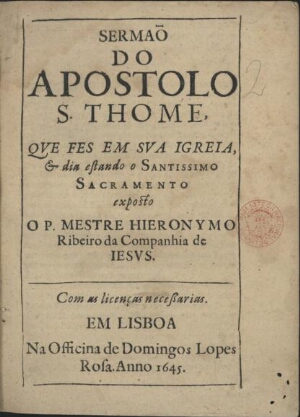 Sermaõ do Apostolo S. Thome