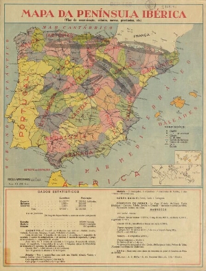 Mapa da Península Ibérica