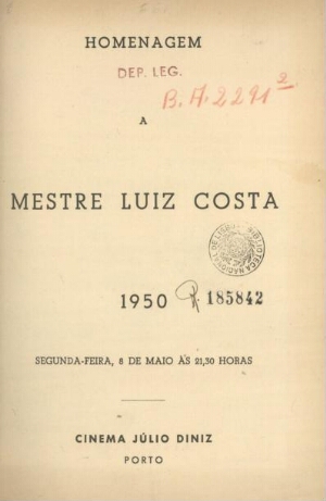 Homenagem a Mestre Luiz Costa