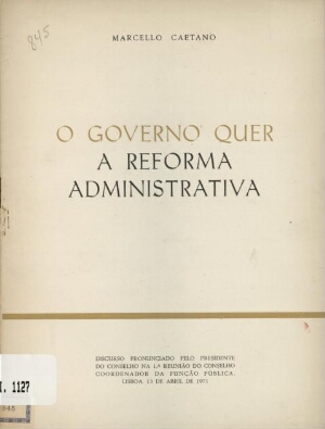 O governo quer a reforma administrativa