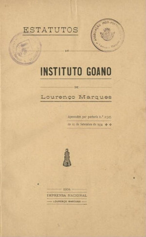 Estatutos do Instituto Goano de Lourenço Marques