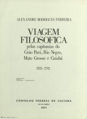 Viagem filosófica pelas capitanias do Grão Pará, Rio Negro, Mato Grosso e Cuiabá