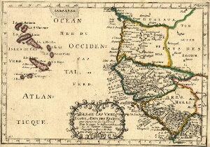 Isles du Cap Verd coste, et Pays des Negres aux environs du Cap Verd