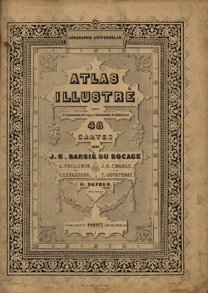 Geographie universelle.Atlas illustré destiné à l'enseignement de la géographie élémentaire 48 carte...